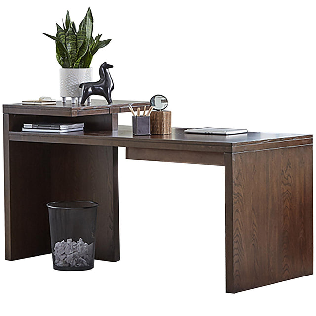 Parker House Elevation - Writing Desk - Warm Elm