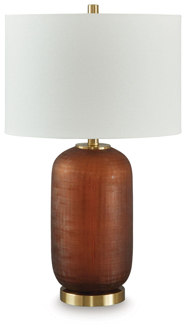 Ashley Farberman Glass Table Lamp (1/CN) - Amber