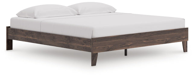 Ashley Calverson King Platform Bed - Brown