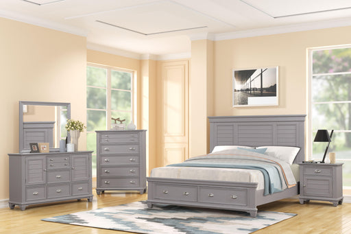 New Classic Furniture Jamestown - 6/0 California King Bed With Storage - Gray