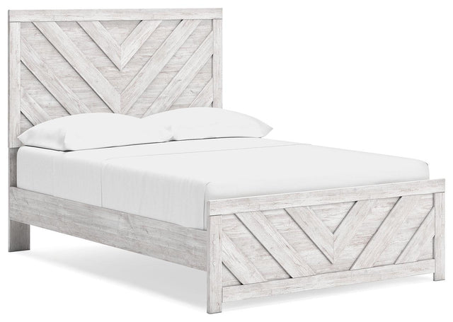 Ashley Cayboni - Whitewash - Full Panel Bed