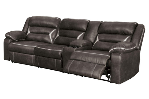 Ashley Kincord - Midnight - Right Arm Facing Power Sofa With Console 2 Pc Sectional