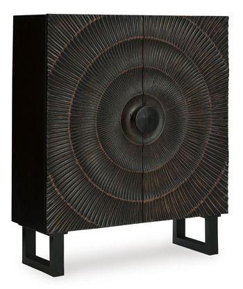 Ashley Fosterman Accent Cabinet - Distressed Black