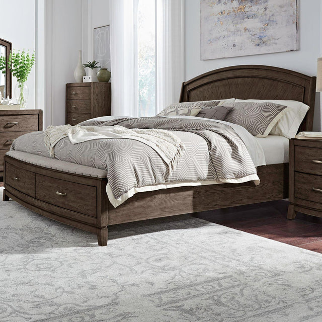 Liberty Furniture Avalon - King Panel Storage Bed - Brown