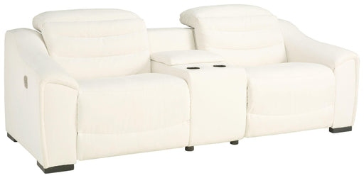 Ashley Next-gen Gaucho - Chalk - Power Reclining Loveseat With Console 3 Pc Sectional