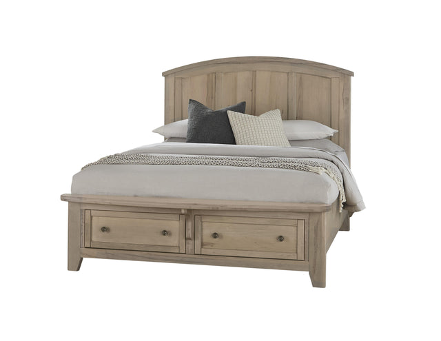 Vaughan-Bassett Woodbridge - Queen Arch Storage Bed - Shadow Grey