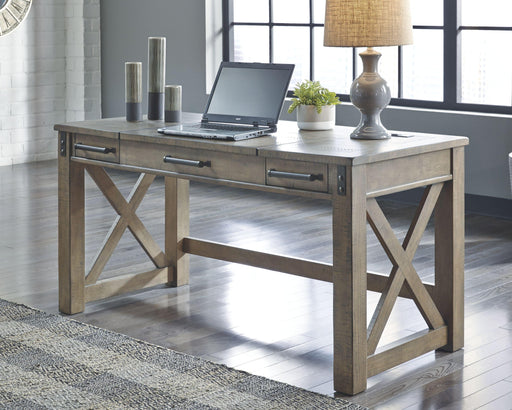 Ashley Aldwin Home Office Lift Top Desk - Gray