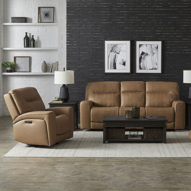 Liberty Furniture Bennett - Sofa & Recliner - Butternut Leather