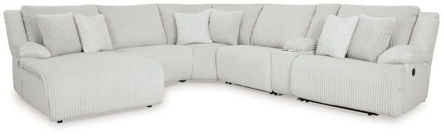 Ashley Top Tier - Alloy - 6-Piece Reclining Sectional With Laf Chaise