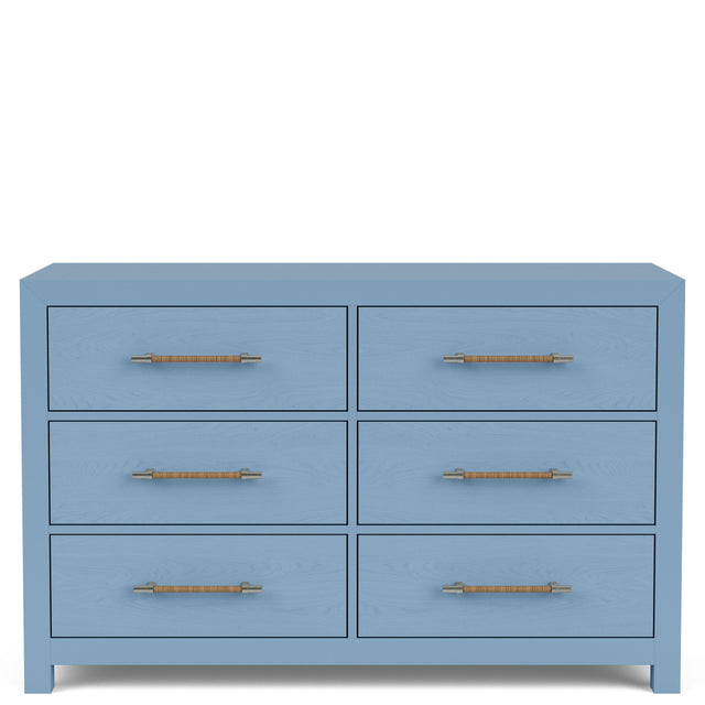 Riverside Furniture Rosalie - 56" 6-Drawer Dresser - Blue