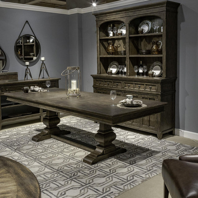 Liberty Furniture Paradise Valley - Trestle Table - Dark Brown