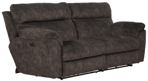 Catnapper Sedona - Power Lay Flat Reclining Sofa with Power Adjustable Headrest & Lumbar - Smoke