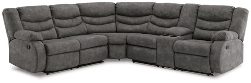 Ashley Partymate - Slate - 2-Piece Reclining Sectional With Console