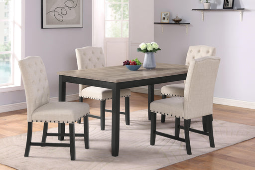 New Classic Furniture Daphne - 5 Piece Dining Set With Natural Chairs - Natural