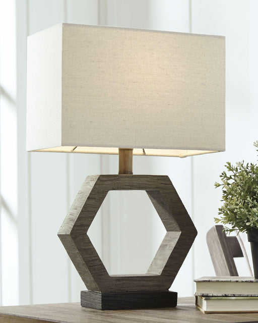 Ashley Marilu Poly Table Lamp (1/CN) - Gray/Brown