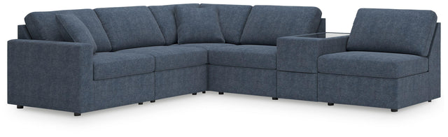 Ashley Modmax - Ink - 6-Piece Sectional With Storage Console And 3 Armless Chairs