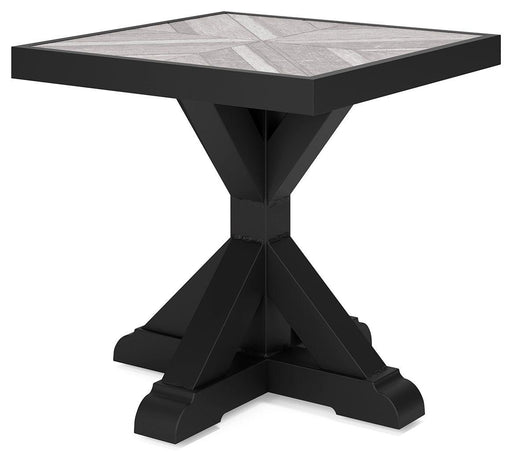 Ashley Beachcroft Square End Table - Black/Light Gray