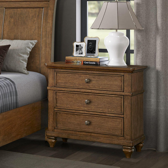 Liberty Furniture Twin Lakes - Nightstand With Charging Station - Chestnut