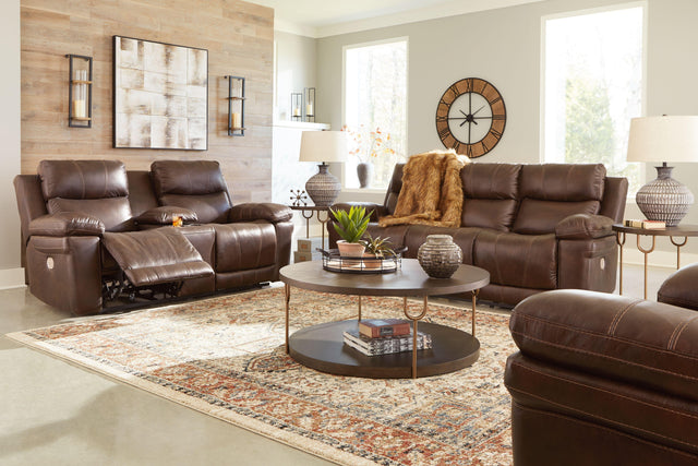 Ashley Edmar - Chocolate - 3 Pc. - Power Sofa, Loveseat, Recliner