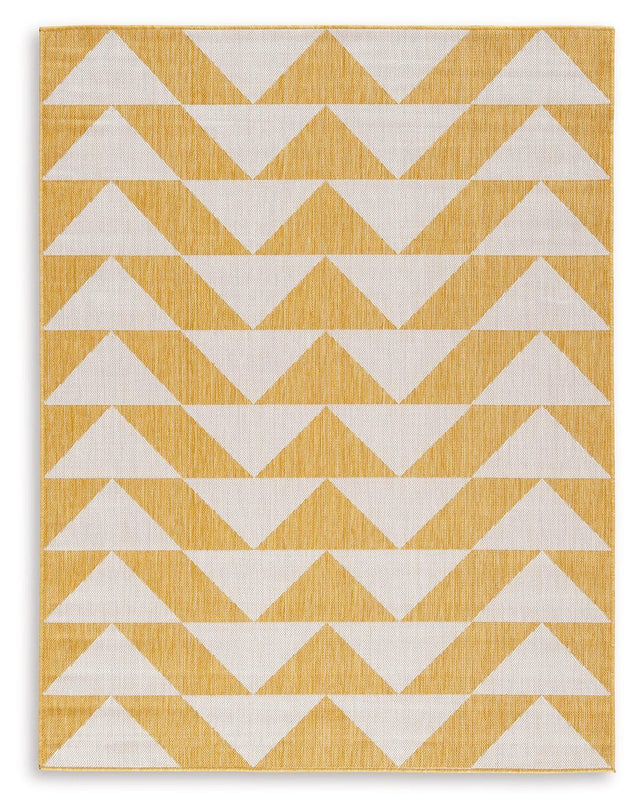 Ashley Thomley Large Rug - Ivory/Yellow