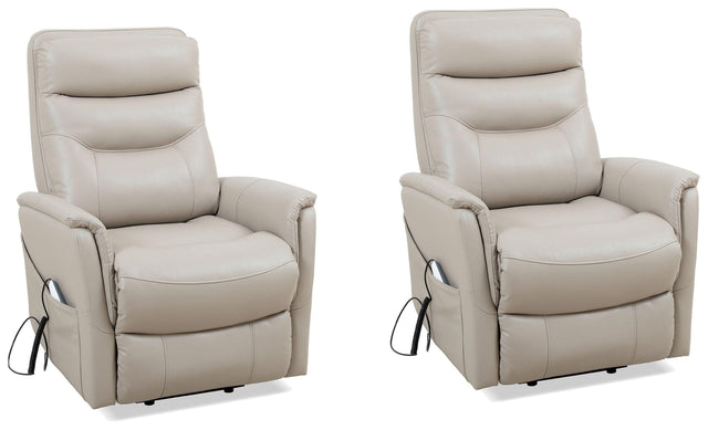 Parker House Gemini - Power Lift Recliner With Articulating Headrest (Set of 2) - Softy Ivory