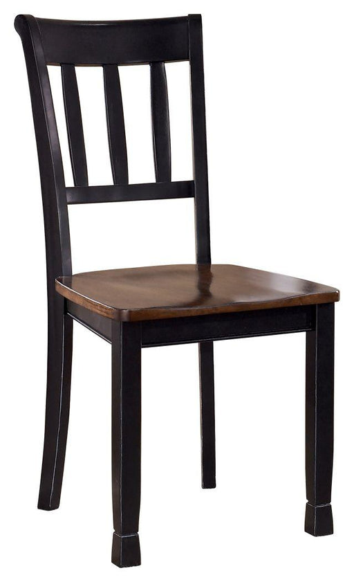 Ashley Owingsville Dining Room Side Chair (2/CN) - Black/Brown