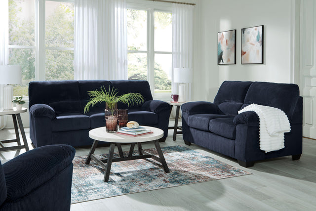 Ashley Simplejoy - Navy - 3 Pc. - Sofa, Loveseat, Rocker Recliner