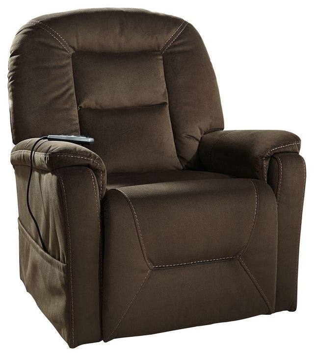 Ashley Samir Power Lift Recliner - Coffee