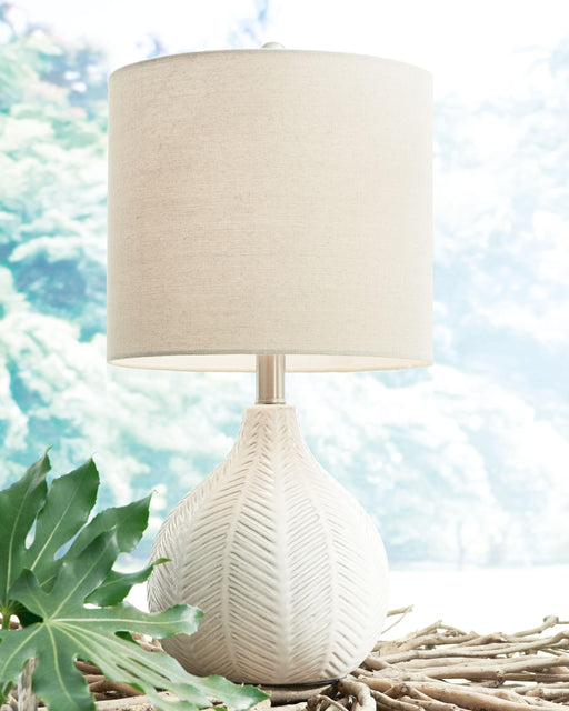 Ashley Rainermen Ceramic Table Lamp (1/CN) - Off White