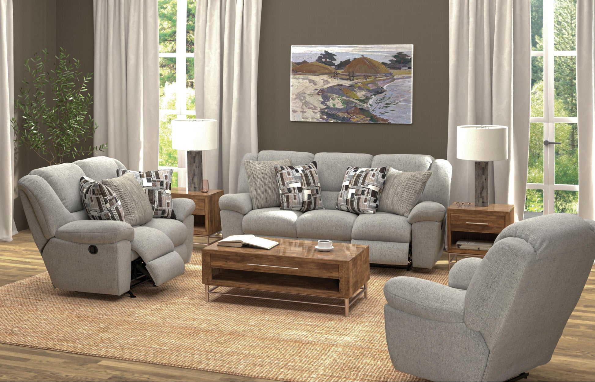 Catnapper Trifecta Power Wall Hugger Recliner Nature