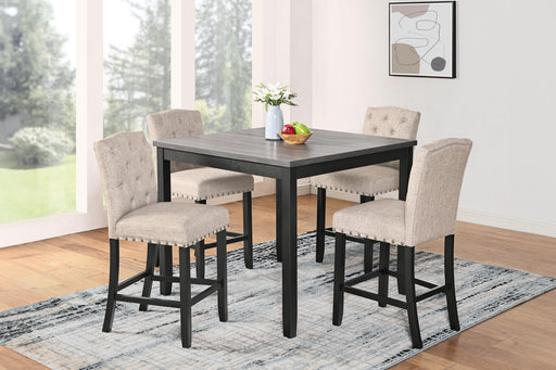 New Classic Furniture Daphne - 5 Piece Counter Dining Set With Natural Chairs - Natural