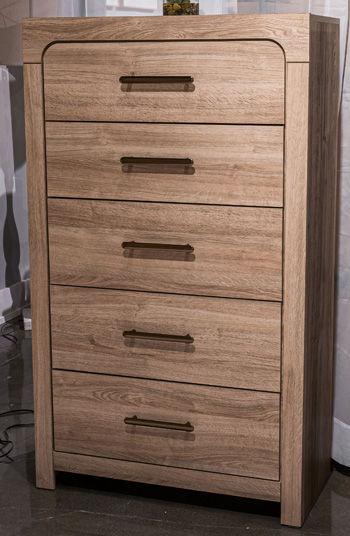 Ashley Kinlanni Five Drawer Chest - Tan