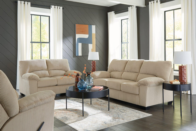 Ashley Simplejoy - Sand - 3 Pc. - Sofa, Loveseat, Rocker Recliner