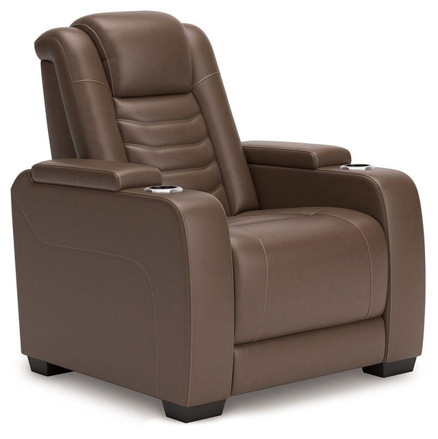 Ashley High Impact PWR Recliner/ADJ Headrest - Tobacco