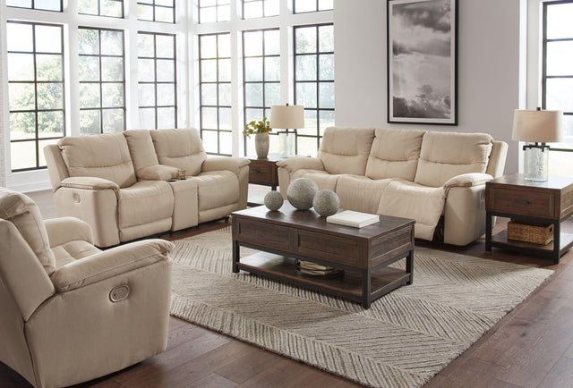 Ashley Next-gen - Latte - 3 Pc. - Power Reclining Sofa, Loveseat, Recliner