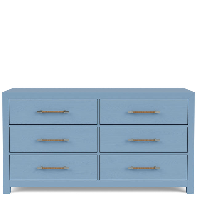 Riverside Furniture Rosalie - 66" 6-Drawer Dresser - Blue