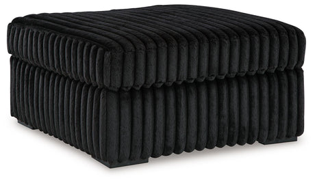 Ashley Midnight-Madness Oversized Accent Ottoman - Onyx