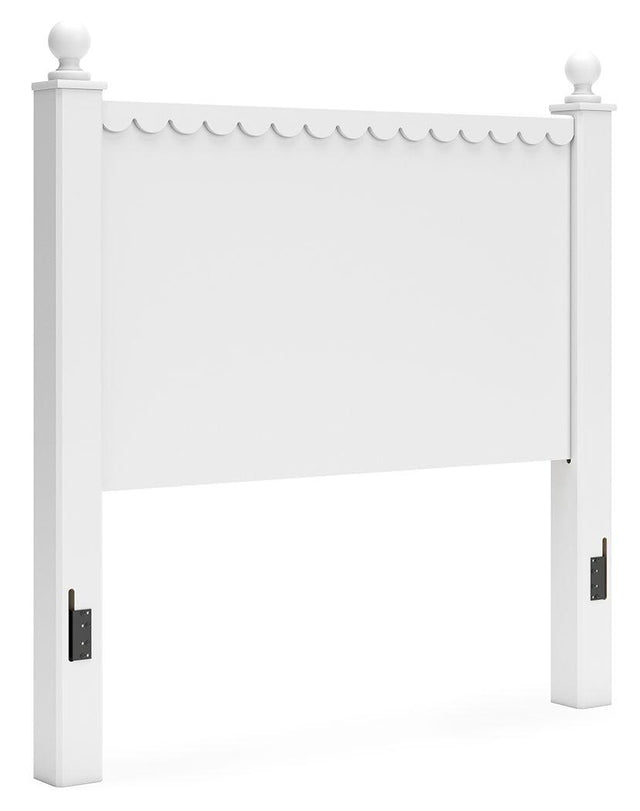 Ashley Mollviney Full Panel Headboard - White