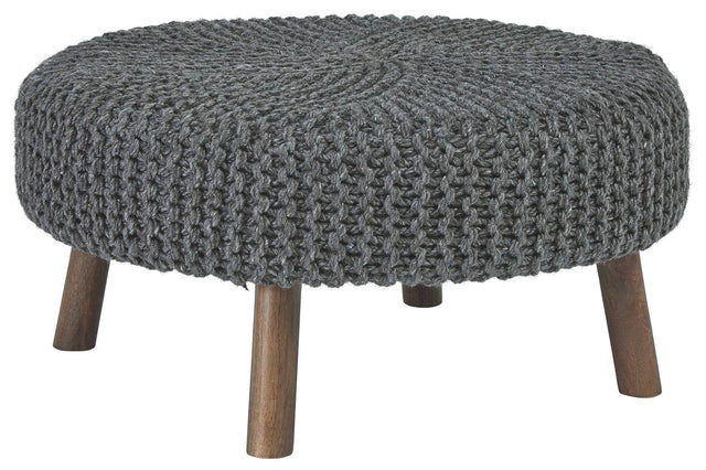 Ashley Jassmyn Oversized Accent Ottoman - Charcoal