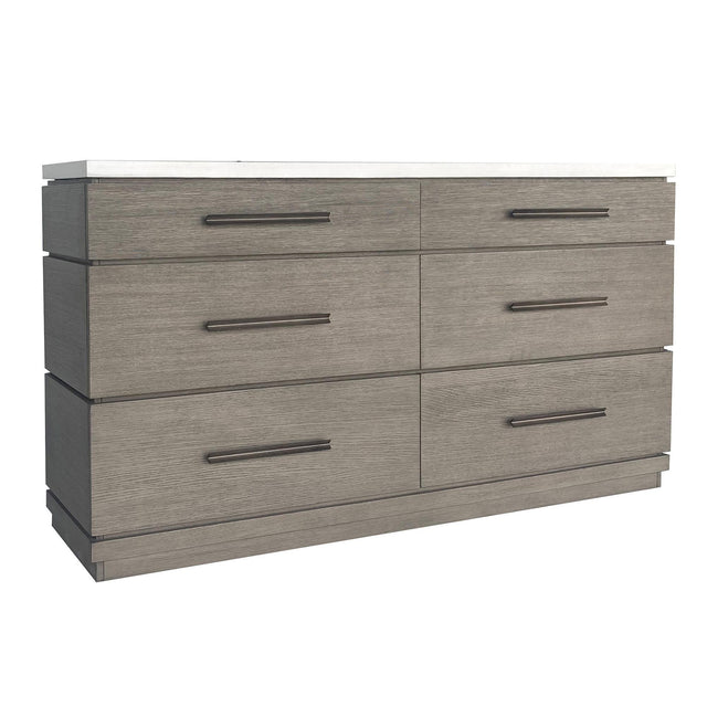 Parker House Pure Modern Bedroom - 6 Drawer Dresser - Moonstone