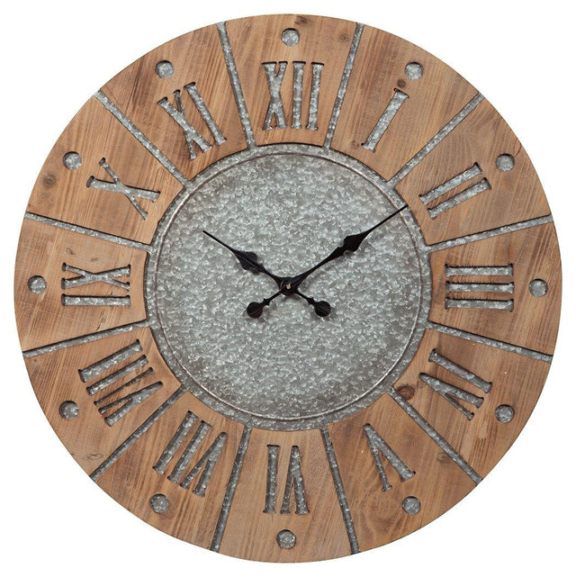 Ashley Payson Wall Clock - Antique Gray/Natural