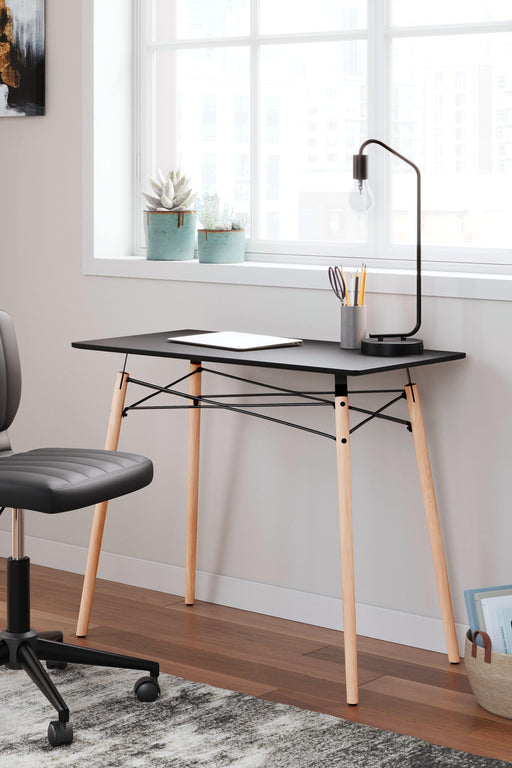 Ashley Jaspeni Home Office Desk - Black/Natural