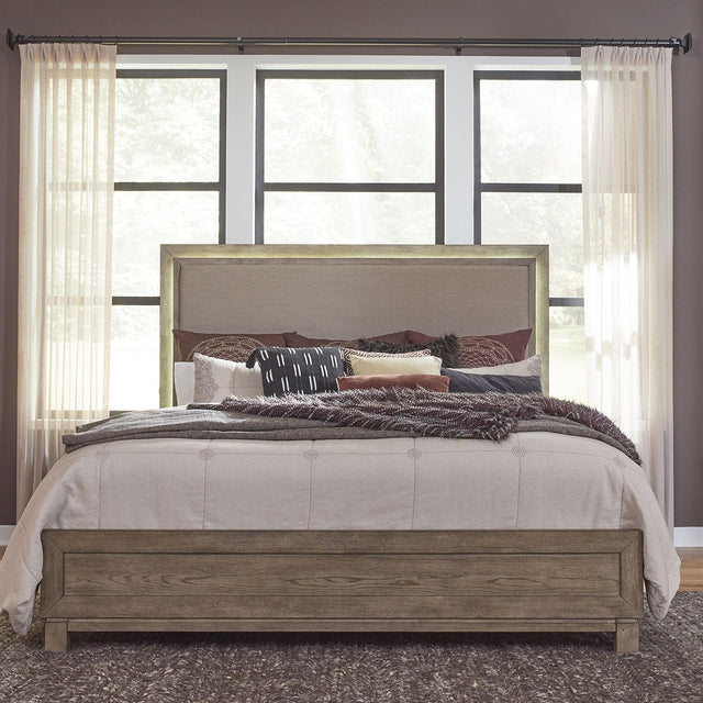 Liberty Furniture Canyon Road - King Upholstered Bed - Light Brown