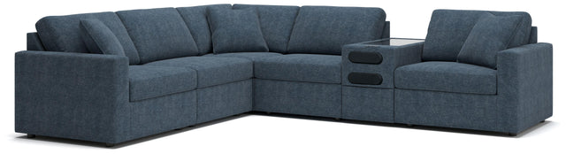 Ashley Modmax - Ink - 6-Piece Sectional With Audio System Console