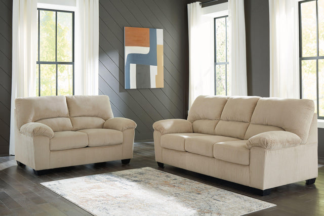 Ashley Simplejoy - Sand - 2 Pc. - Sofa, Loveseat