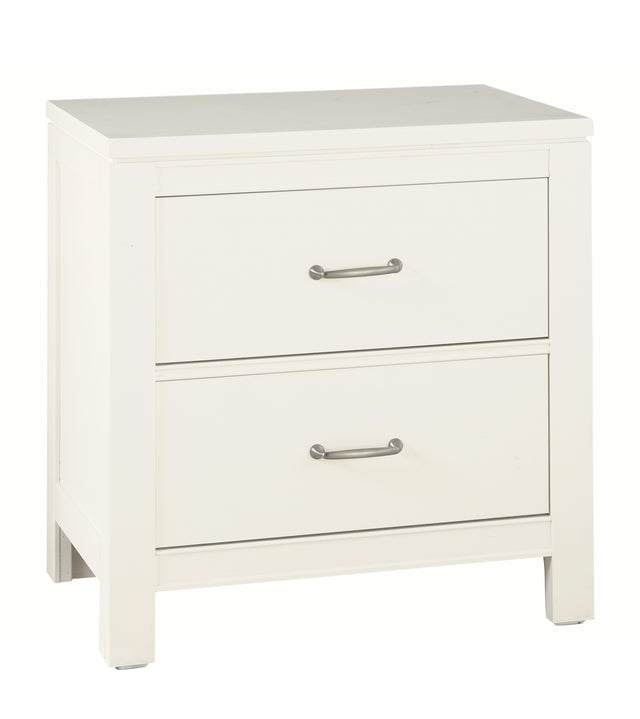 Vaughan-Bassett Tide & Timber - Nightstand - 2 Drawers - Soft White Maple