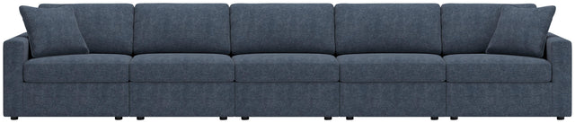 Ashley Modmax - 5-Piece Sectional With LAF / RAF Corner Chairs And 3 Armless Chairs - Ink