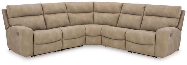 Ashley Next-gen Durapella - Sand - 5-Piece Power Reclining Sectional