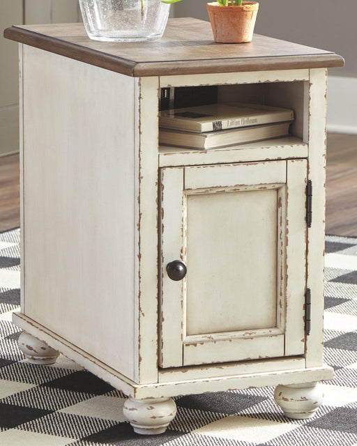 Ashley Realyn Chair Side End Table - White/Brown