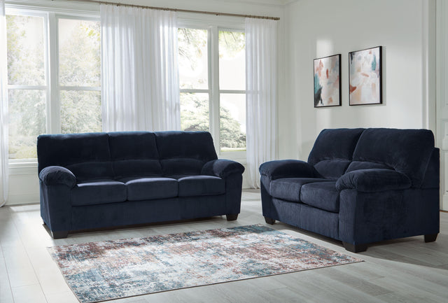 Ashley Simplejoy - Navy - 2 Pc. - Sofa, Loveseat